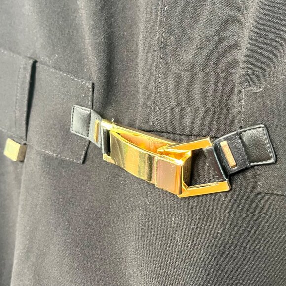 Calvin Klein Buckled Sheath Little Black  Short Dress - Picture 8 of 13